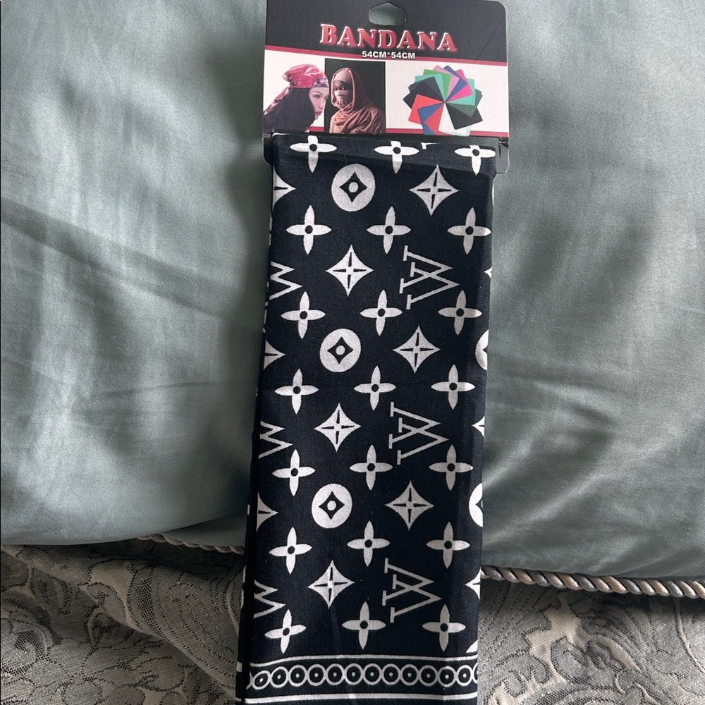Black and White Patterned Bandana
